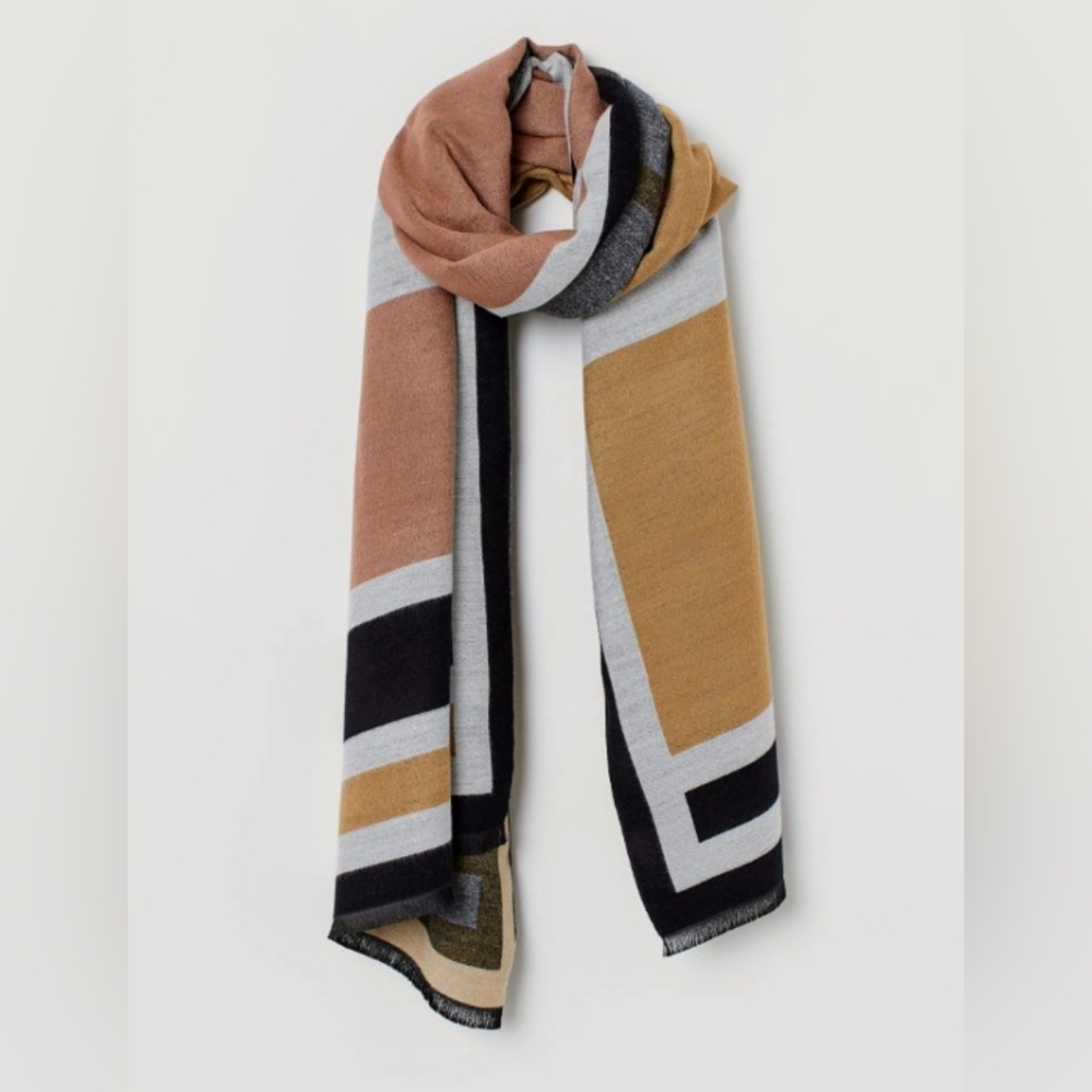 Color block scarf H&M large